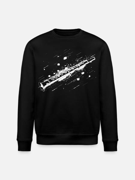 Flute Street Art - Stanley/Stella ROLLER Unisex Organic Sweatshirt - black