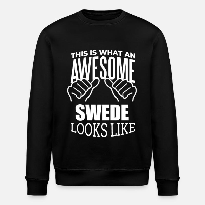 Schweden - Stanley/Stella Unisex Bio-Sweatshirt ROLLER - Schwarz