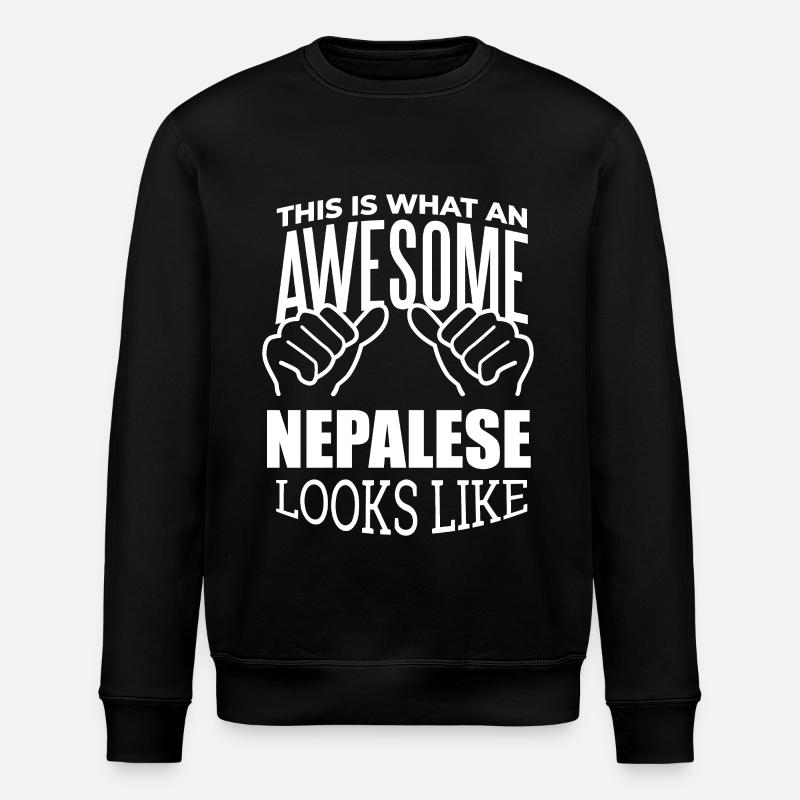 Népal - Sweat bio ROLLER Stanley/Stella Unisexe - noir