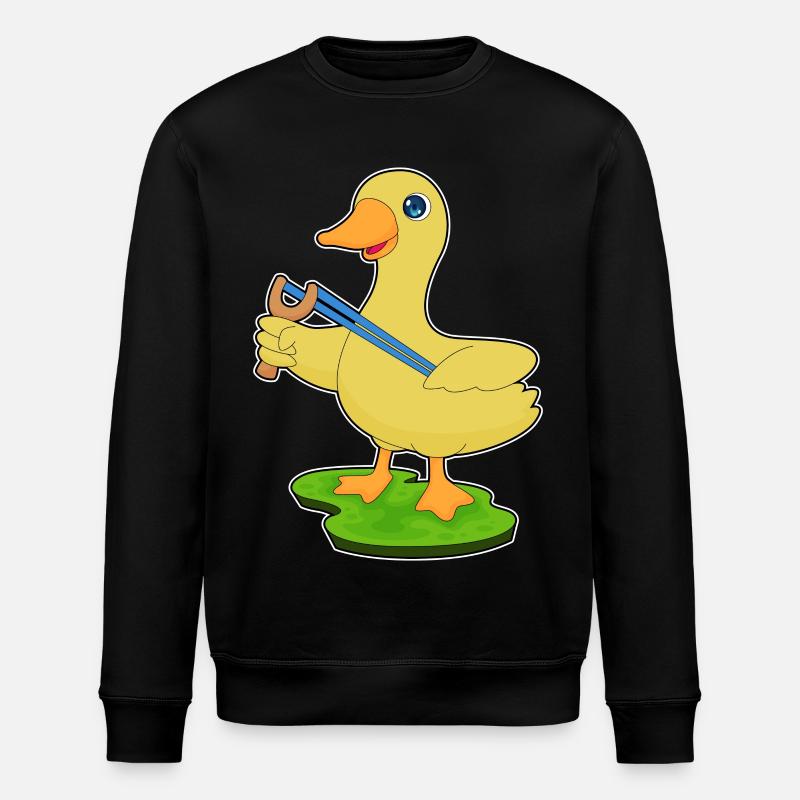 Duck Slingshot - Stanley/Stella ROLLER Unisex Organic Sweatshirt - black