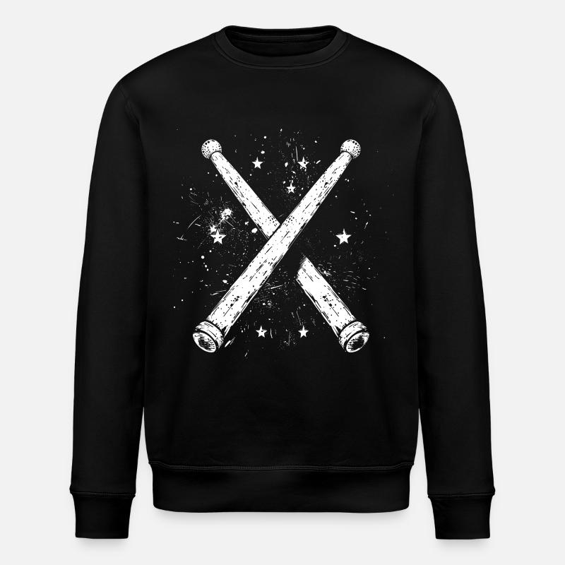 Graphique des baguettes - Sweat bio ROLLER Stanley/Stella Unisexe - noir