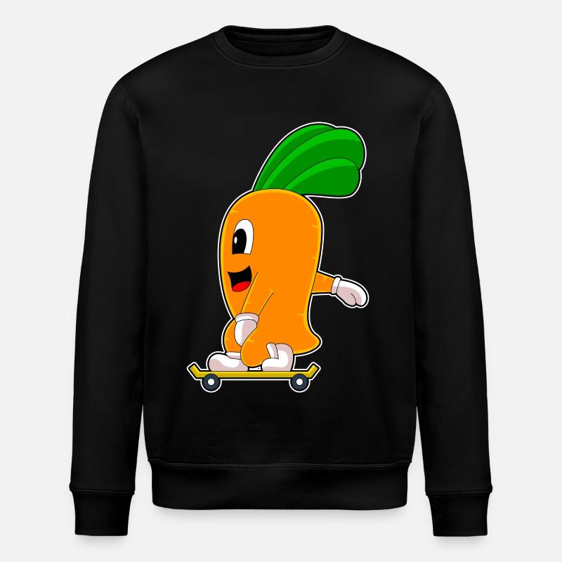 Carrot Skater Skateboard - Sweat bio ROLLER Stanley/Stella Unisexe - noir