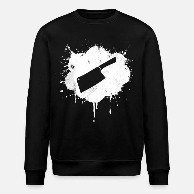 Hackmesser Skizze - Stanley/Stella Unisex Bio-Sweatshirt ROLLER - Schwarz