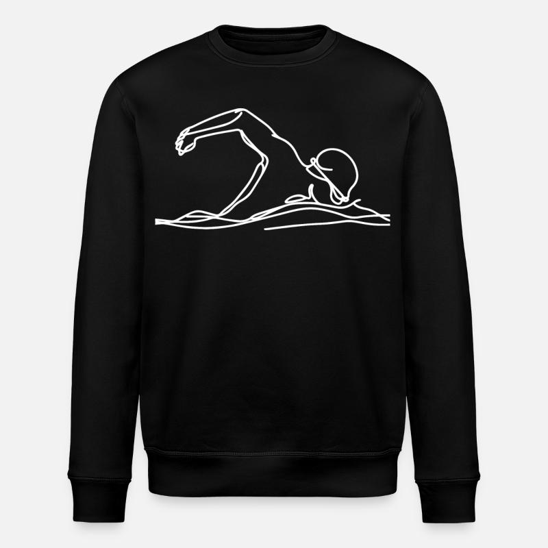 Graphique de nageur de compétition - Sweat bio ROLLER Stanley/Stella Unisexe - noir