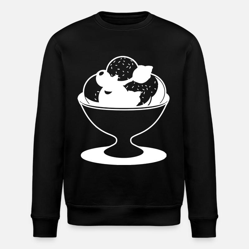 Eisbecher Zeichnung - Stanley/Stella Unisex Bio-Sweatshirt ROLLER - Schwarz