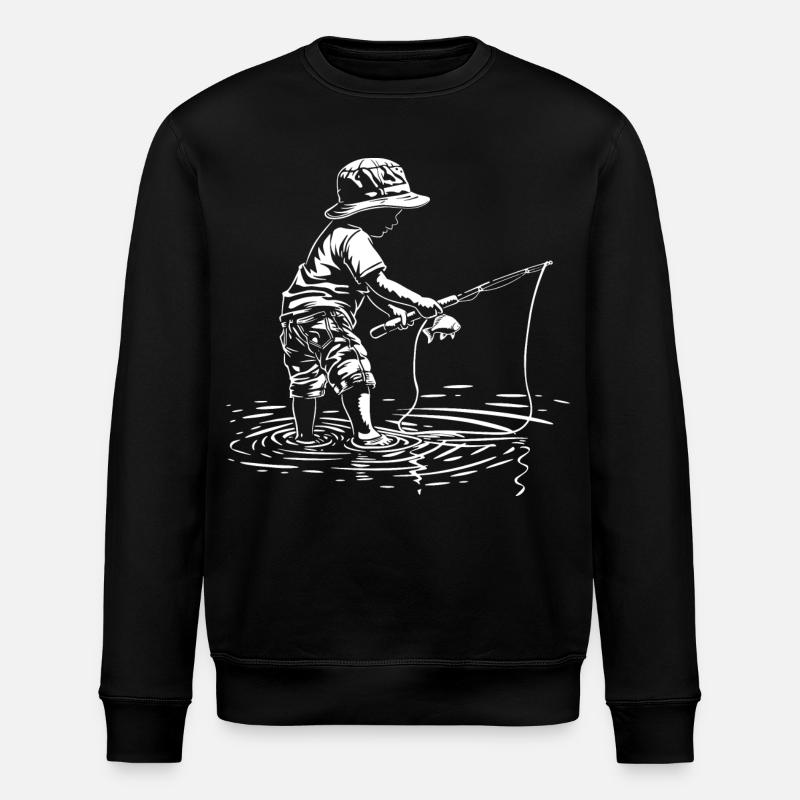 Garçon pêcheur - Sweat bio ROLLER Stanley/Stella Unisexe - noir