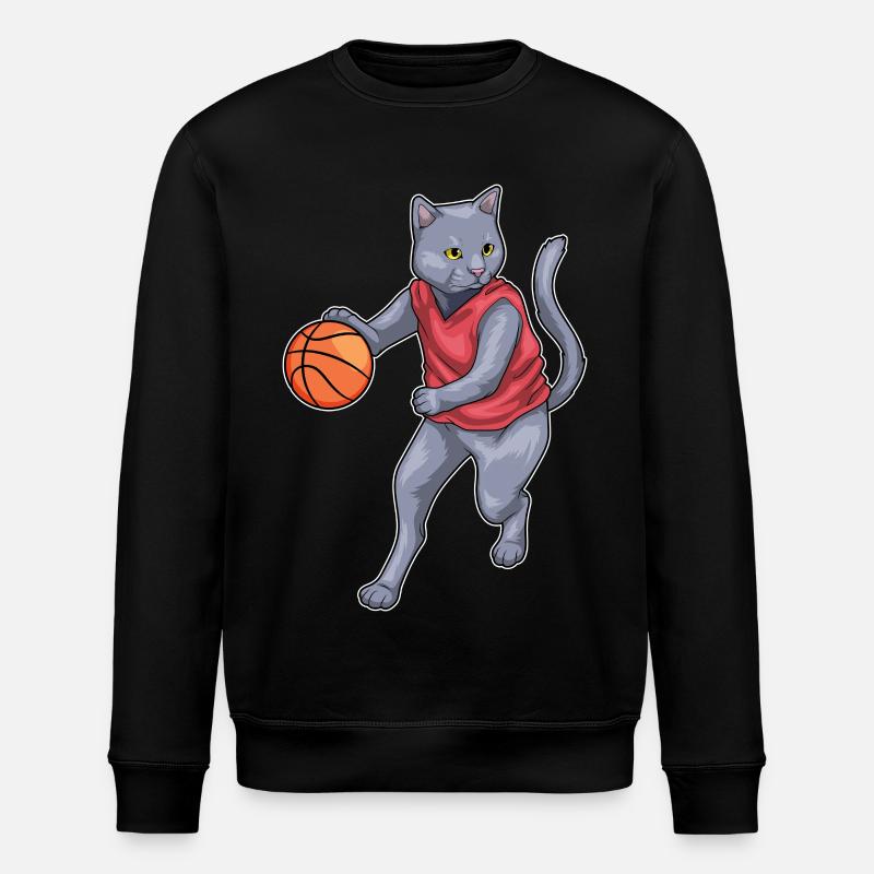 Chat Basketteur Basketteur Basketball - Sweat bio ROLLER Stanley/Stella Unisexe - noir