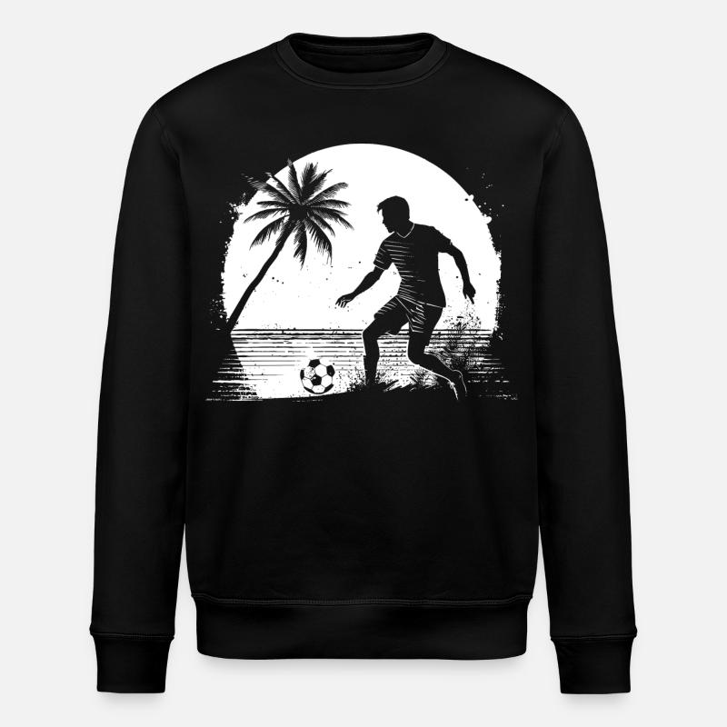 Fußball Junge Zeichnung - Stanley/Stella Unisex Bio-Sweatshirt ROLLER - Schwarz