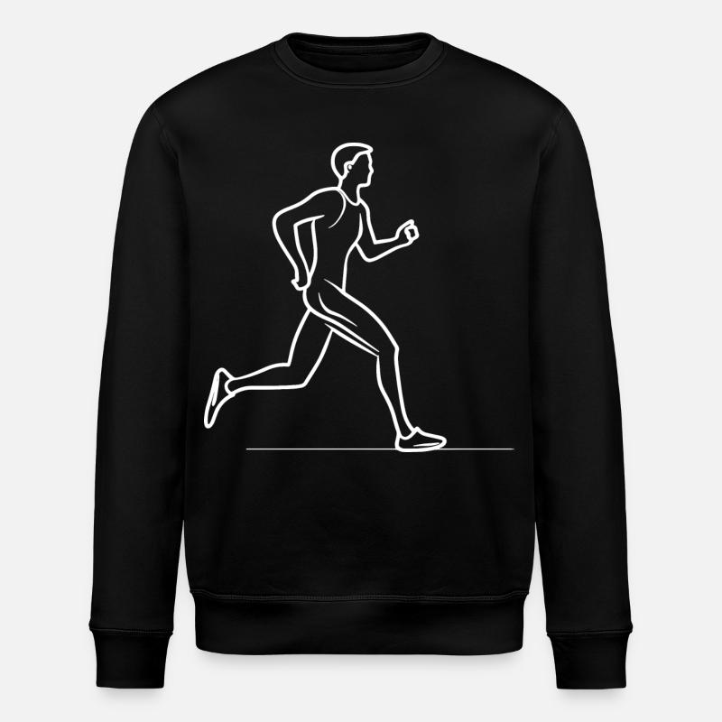 Croquis de joggeur - Sweat bio ROLLER Stanley/Stella Unisexe - noir