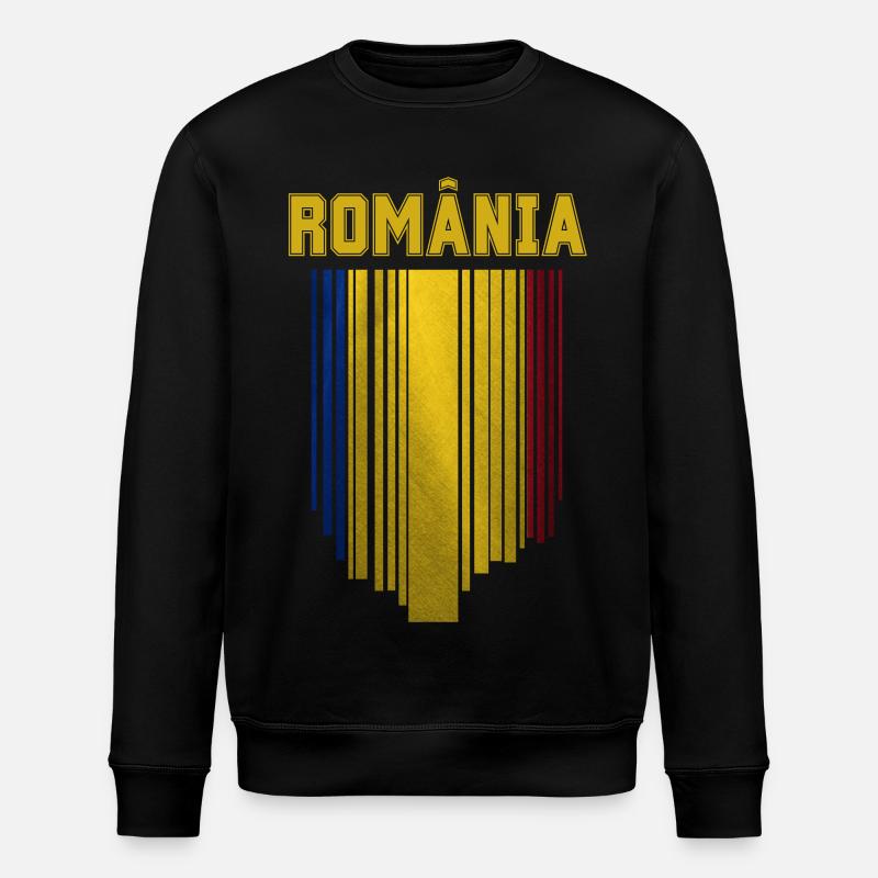 Romanian flag, Romanian pride - Stanley/Stella ROLLER Unisex Organic Sweatshirt - black