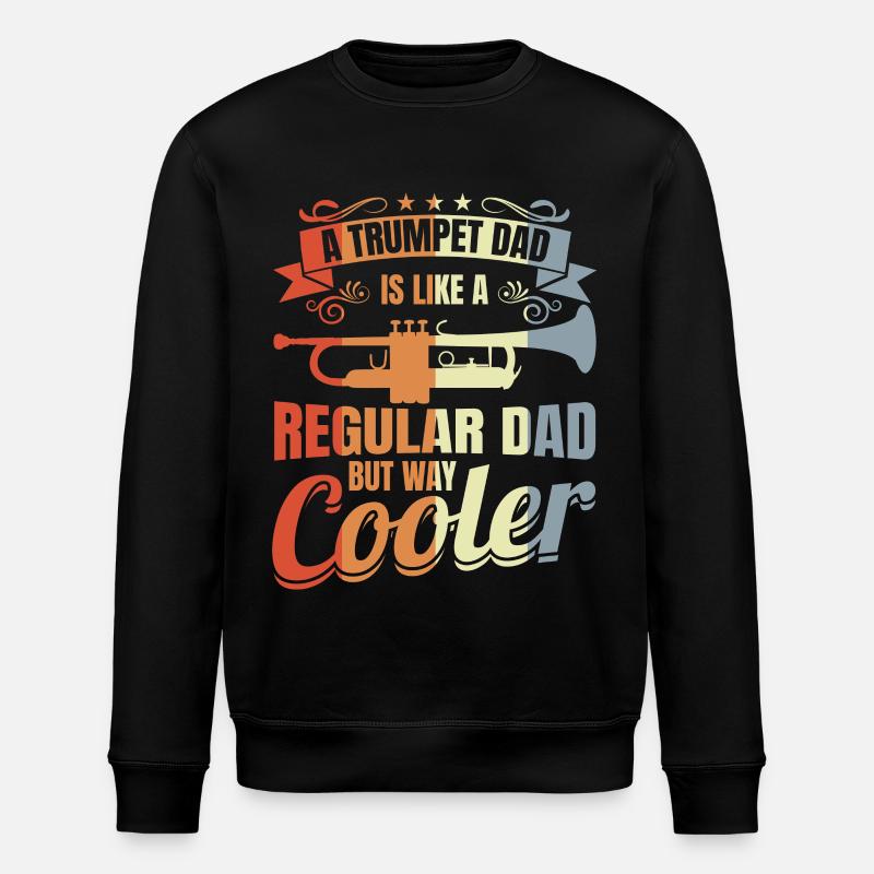 Trompetenspieler Vater - Stanley/Stella Unisex Bio-Sweatshirt ROLLER - Schwarz