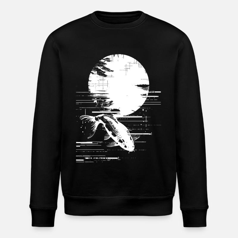 Dessin de pêche - Sweat bio ROLLER Stanley/Stella Unisexe - noir