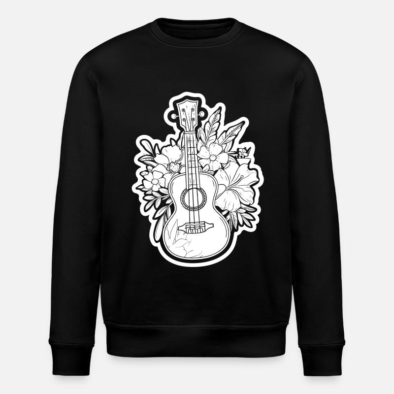 Ukulele Comic Look - Stanley/Stella ROLLER Unisex Organic Sweatshirt - black