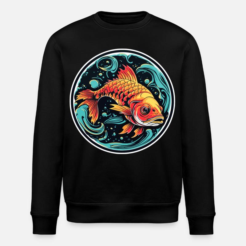 Illustration de poisson - Sweat bio ROLLER Stanley/Stella Unisexe - noir