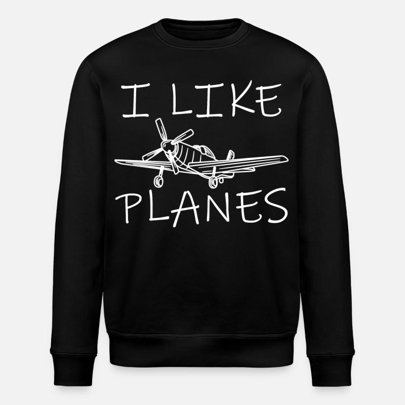 J’aime les avions - Sweat bio ROLLER Stanley/Stella Unisexe - noir