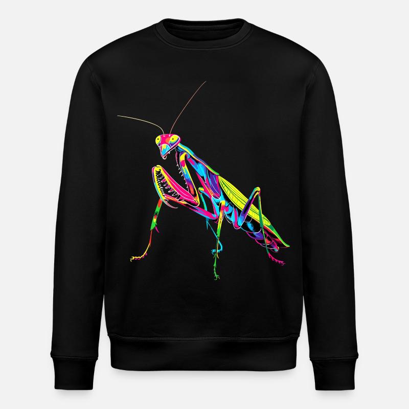 Gottesanbeterin Praying Mantis Liebe Fangschrecken - Stanley/Stella Unisex Bio-Sweatshirt ROLLER - Schwarz