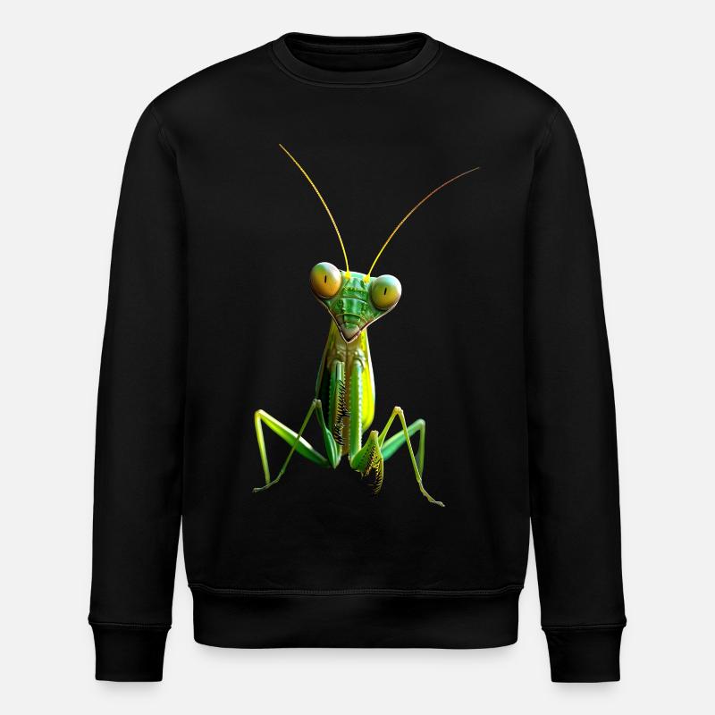 Gottesanbeterin Praying Mantis Liebe Fangschrecken - Stanley/Stella Unisex Bio-Sweatshirt ROLLER - Schwarz