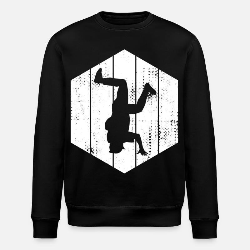 Breakdancer Drawing - Stanley/Stella ROLLER Unisex Organic Sweatshirt - black