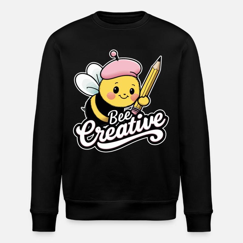 kreative Biene Bee be creative - Stanley/Stella Unisex Bio-Sweatshirt ROLLER - Schwarz