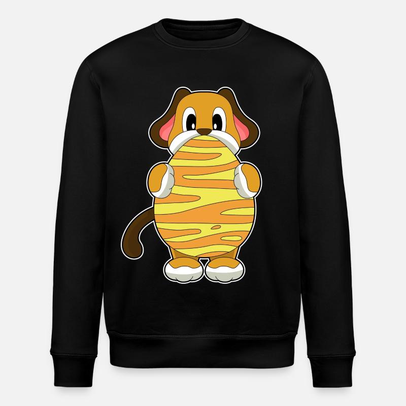 Hund Ostern Osterei - Stanley/Stella Unisex Bio-Sweatshirt ROLLER - Schwarz