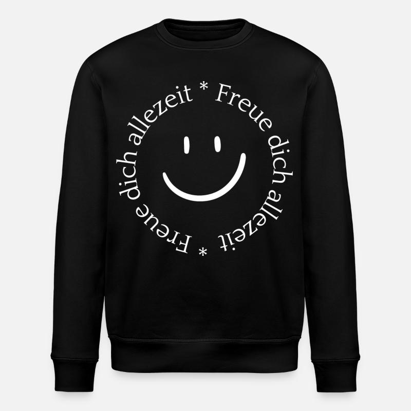 Freue dich allezeit - weiss - Stanley/Stella Unisex Bio-Sweatshirt ROLLER - Schwarz