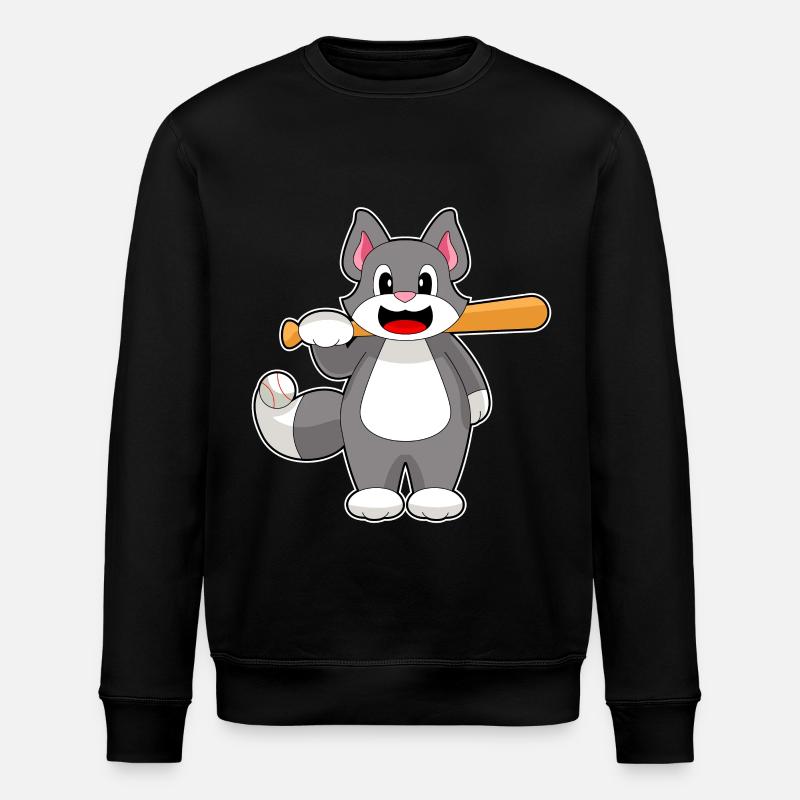 Cat Baseball Batte de baseball - Sweat bio ROLLER Stanley/Stella Unisexe - noir