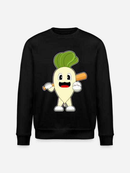 Radish Baseball Baseball Bat - Stanley/Stella ROLLER Unisex Organic Sweatshirt - black