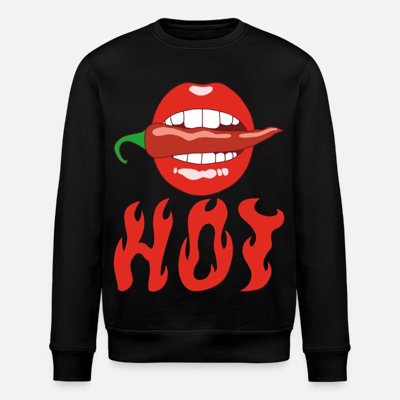 Chilischote essen - Stanley/Stella Unisex Bio-Sweatshirt ROLLER - Schwarz