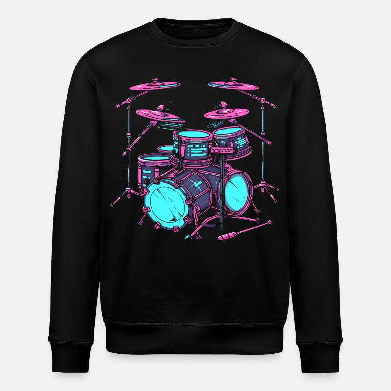 Trapset Zeichnung - Stanley/Stella Unisex Bio-Sweatshirt ROLLER - Schwarz