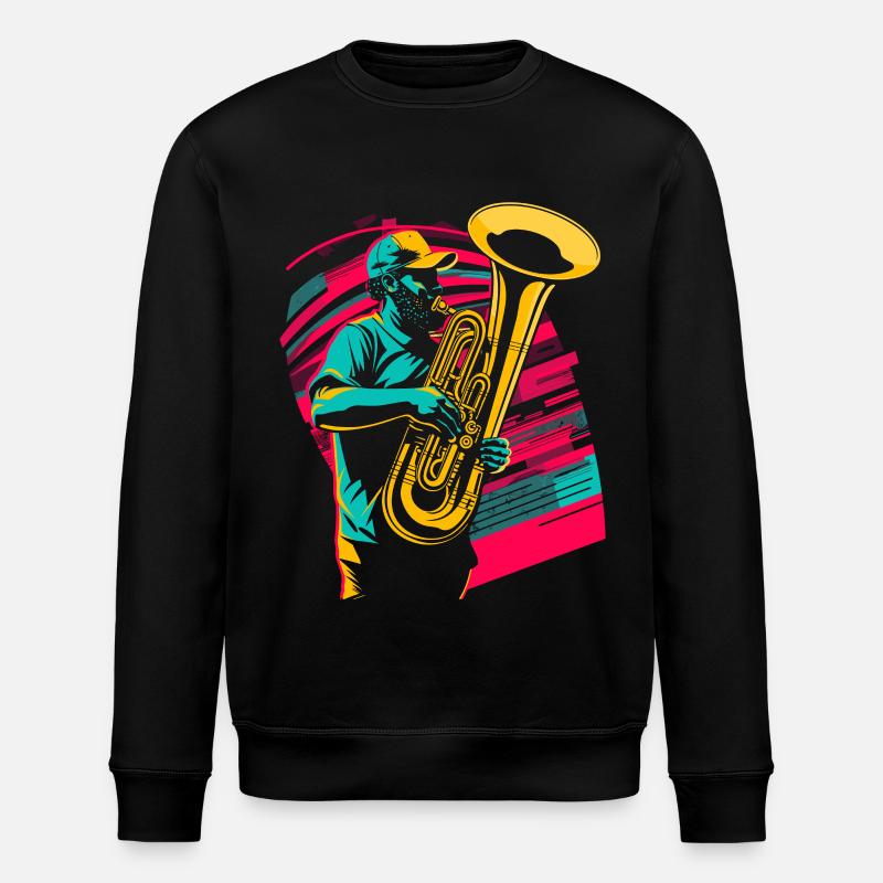 Tuba Player Comic Look - Sweat bio ROLLER Stanley/Stella Unisexe - noir