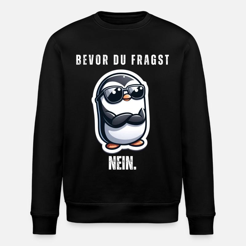 Bevor du fragst: Nein - Stanley/Stella Unisex Bio-Sweatshirt ROLLER - Schwarz