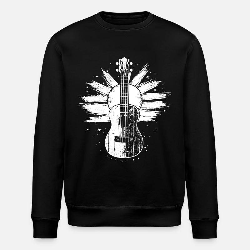 Ukulele Sketch - Stanley/Stella ROLLER Unisex Organic Sweatshirt - black