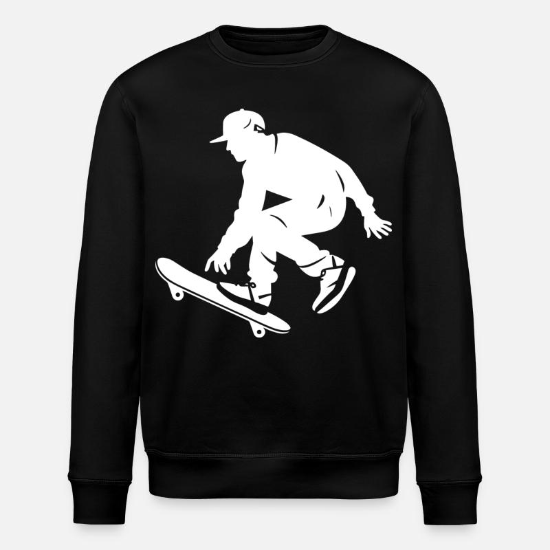 Skateboarding Junge - Stanley/Stella Unisex Bio-Sweatshirt ROLLER - Schwarz
