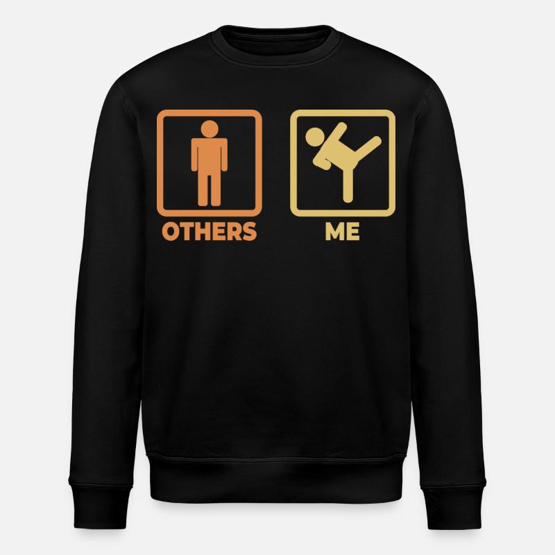 Karate Stick Figures - Stanley/Stella ROLLER Unisex Organic Sweatshirt - black