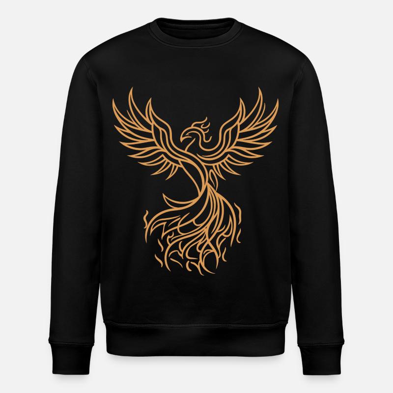 Phönix Mythischer Feuervogel Auferstehender Stammeskunst - Stanley/Stella Unisex Bio-Sweatshirt ROLLER - Schwarz