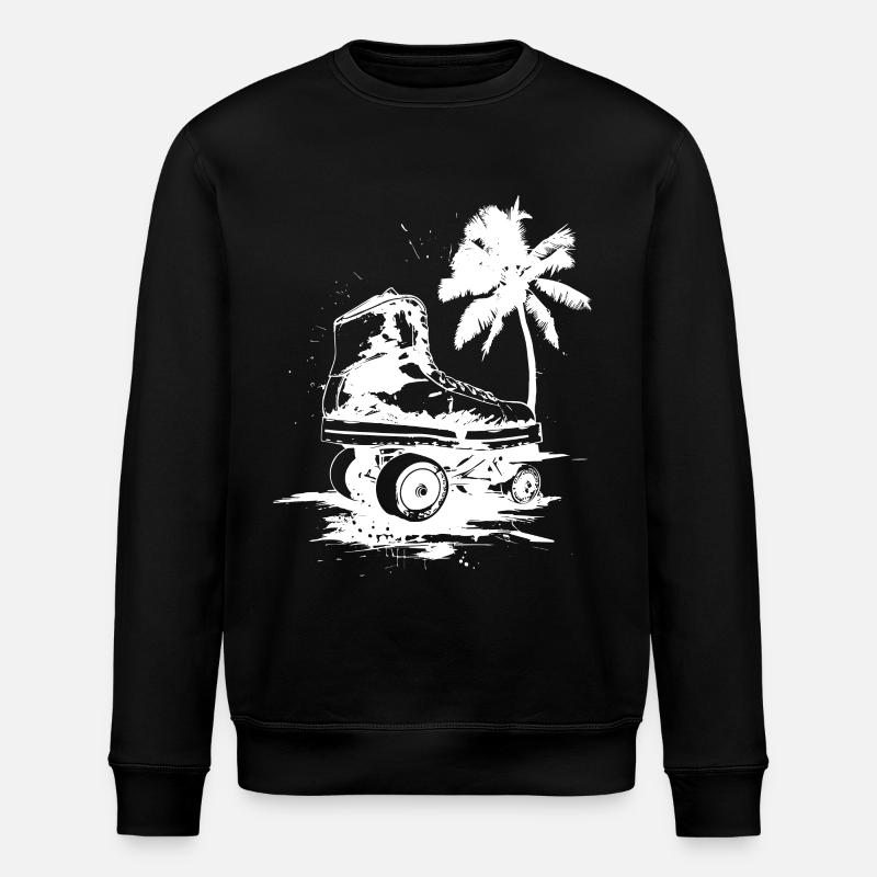 Roller Skating Drawing - Stanley/Stella ROLLER Unisex Organic Sweatshirt - black