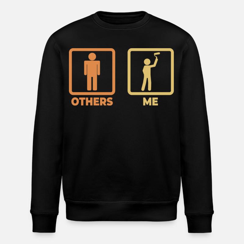 Maler Strichmännchen - Stanley/Stella Unisex Bio-Sweatshirt ROLLER - Schwarz
