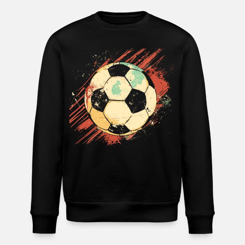 Fußball Grafik - Stanley/Stella Unisex Bio-Sweatshirt ROLLER - Schwarz