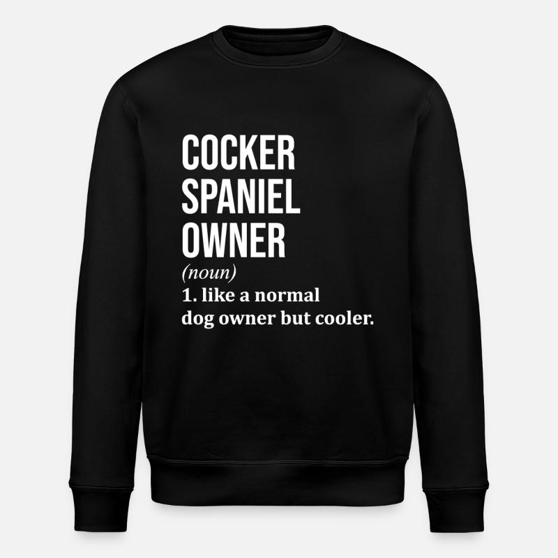 Cocker Spaniel - Stanley/Stella ROLLER Unisex Organic Sweatshirt - black