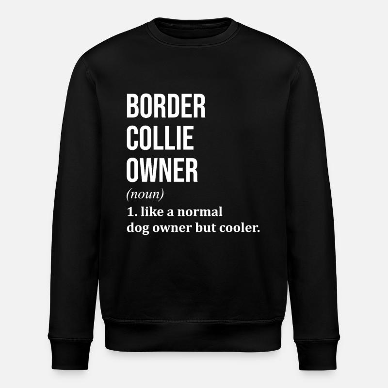 Border Collie - Stanley/Stella Unisex Bio-Sweatshirt ROLLER - Schwarz