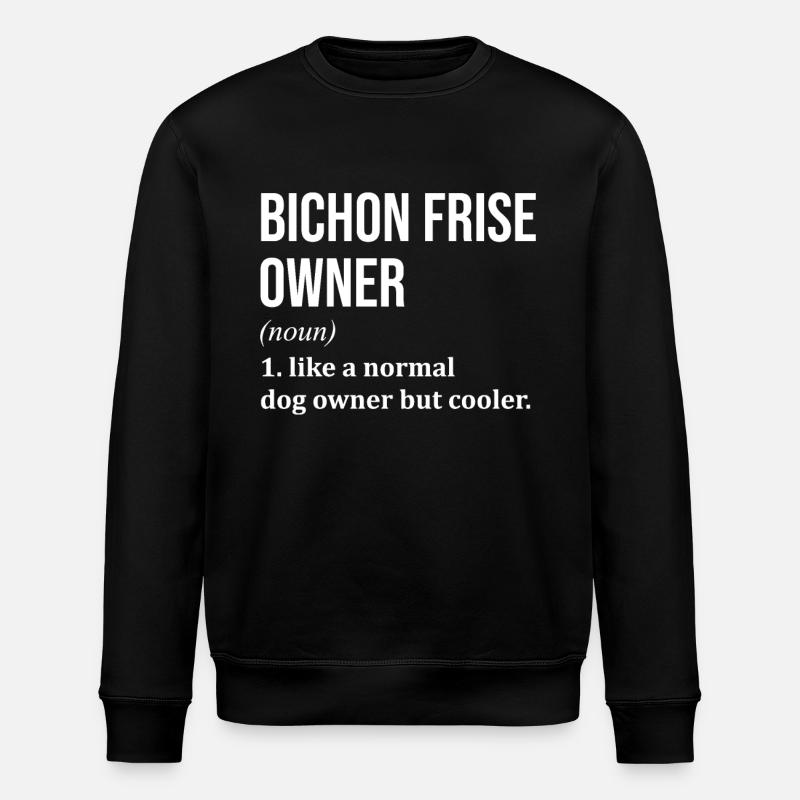 Bichon Frise - Stanley/Stella ROLLER Unisex Organic Sweatshirt - black