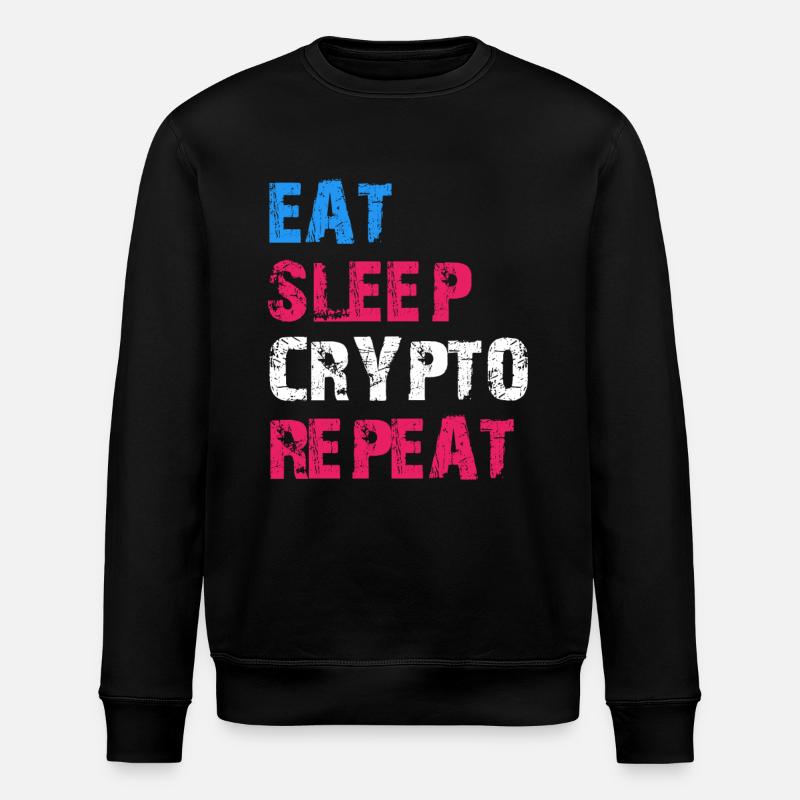 MANGER DORMIR CRYPTO RÉPÉTER - Sweat bio ROLLER Stanley/Stella Unisexe - noir