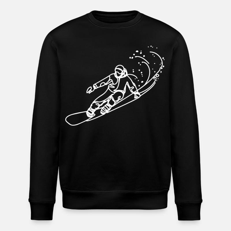 Croquis de snowboarder - Sweat bio ROLLER Stanley/Stella Unisexe - noir