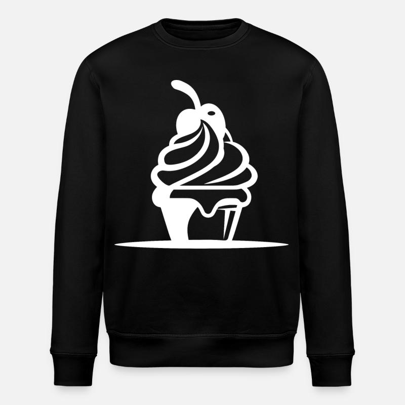 Graphique de crème glacée - Sweat bio ROLLER Stanley/Stella Unisexe - noir