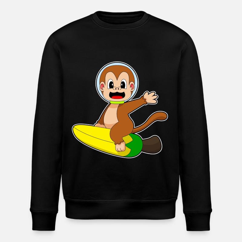 Affe Banane  - Stanley/Stella Unisex Bio-Sweatshirt ROLLER - Schwarz