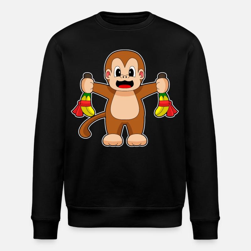 Singe Banane Anniversaire - Sweat bio ROLLER Stanley/Stella Unisexe - noir