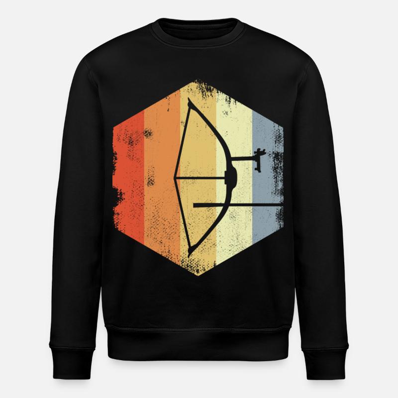 Retro Bogensport - Stanley/Stella Unisex Bio-Sweatshirt ROLLER - Schwarz