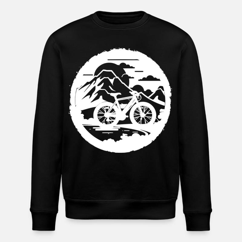 Mountain Bike Graphics - Stanley/Stella ROLLER Unisex Organic Sweatshirt - black