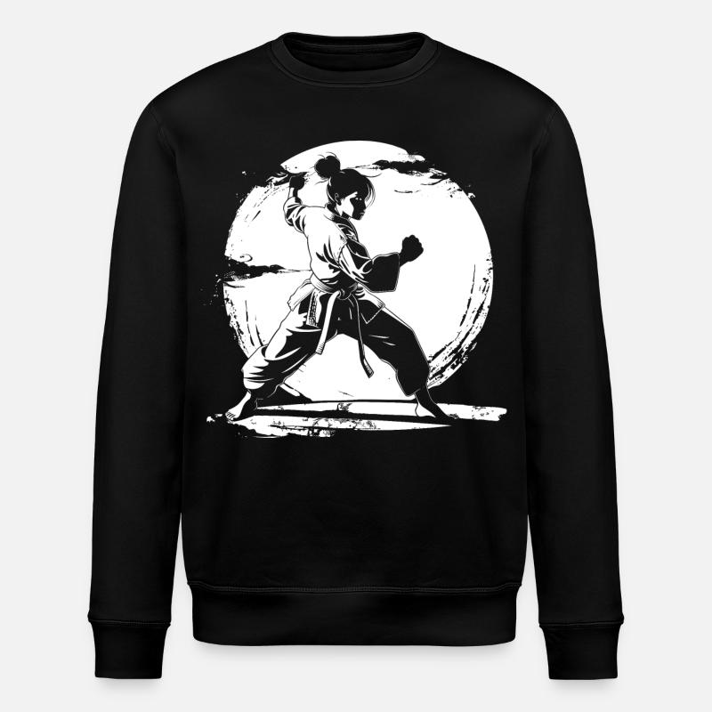 Dessin de fille de karaté - Sweat bio ROLLER Stanley/Stella Unisexe - noir