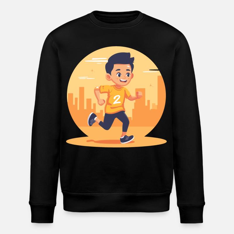 Marathon Boy Graphic - Stanley/Stella ROLLER Unisex Organic Sweatshirt - black